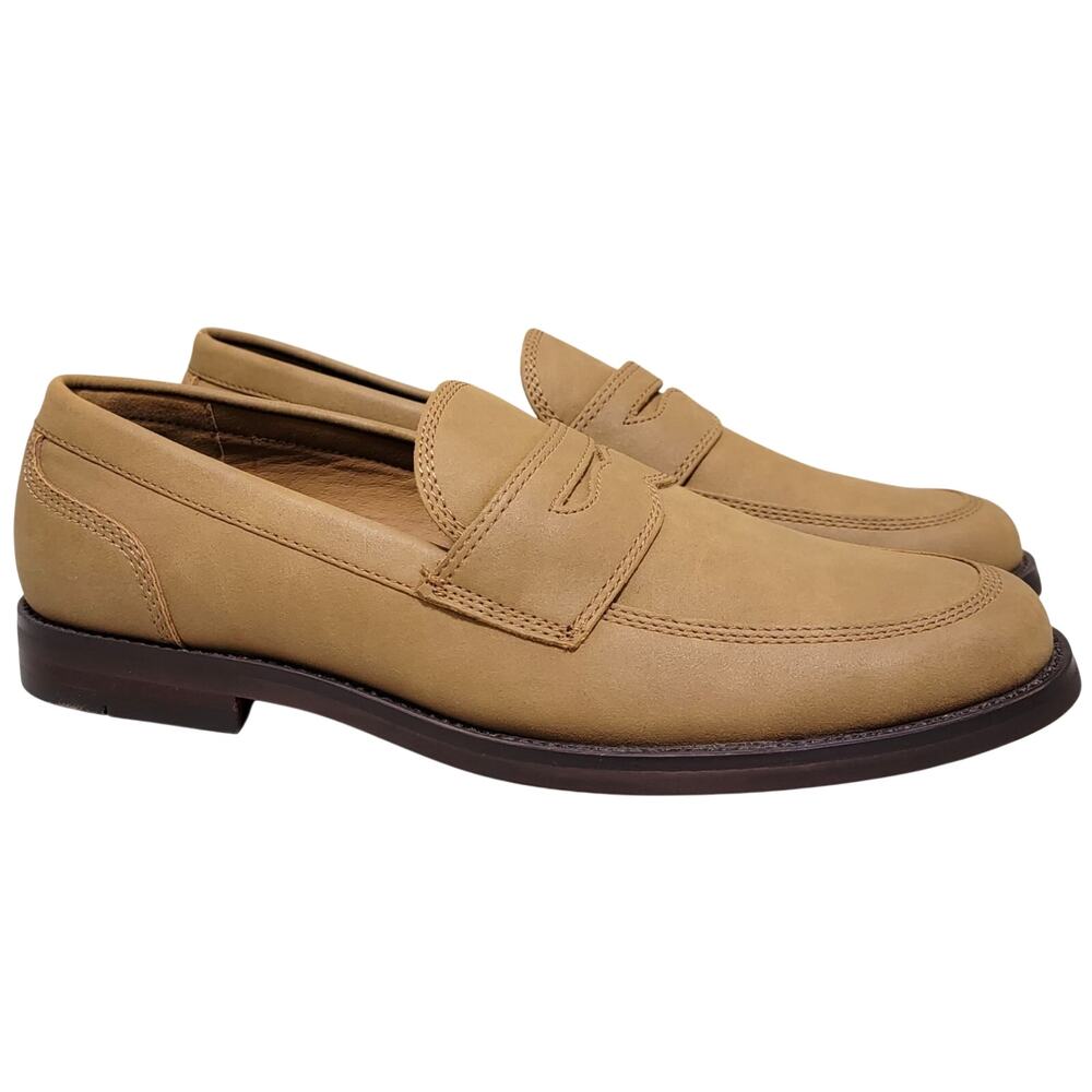 Alfani Men Tobias Slip On Penny Loafers Size US 8M Brown Faux Nubuck Leather